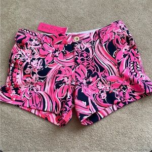 *Sz 14*  NWT Lily Pulitzer Callahan Kbit Shorts - Flirty Fins & Feathers